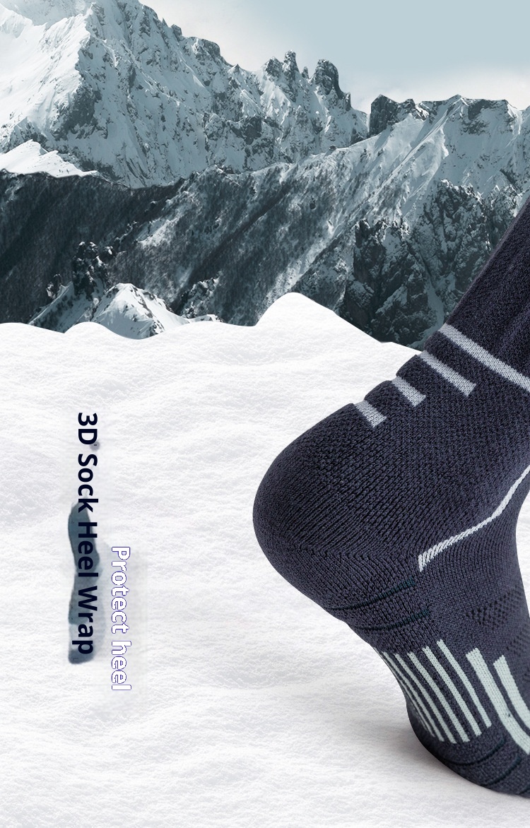 ActiveGo ActiveGo Men's High Tube Thickened Warm Ski Sports Compression Socks Towel Bottom Mountaineering Outdoor_voghion.com