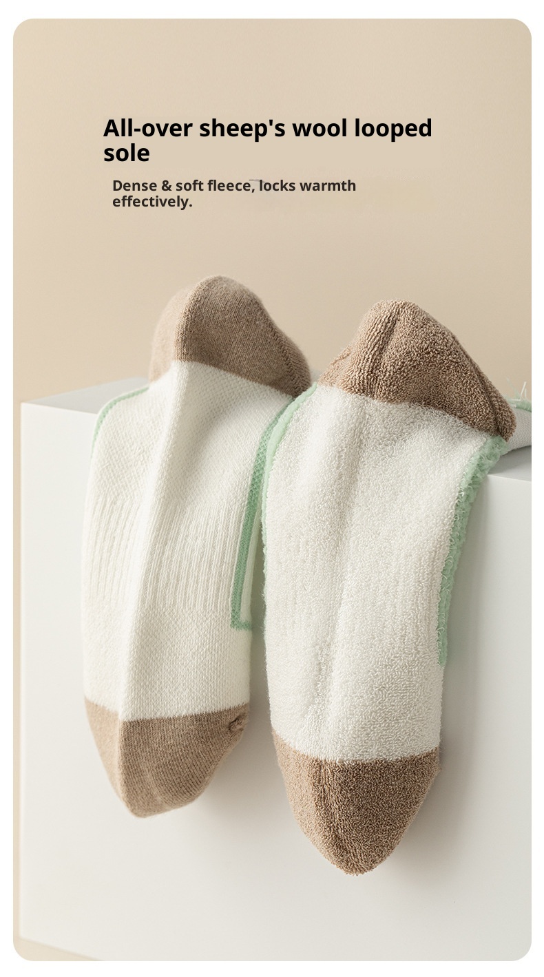 ActiveGo ActiveGo Professional Ski For Women, Wool, Warm, Thickened, Long Tube, Towel Bottom, Pressure, Sports, Mountaineering, Hiking,_voghion.com