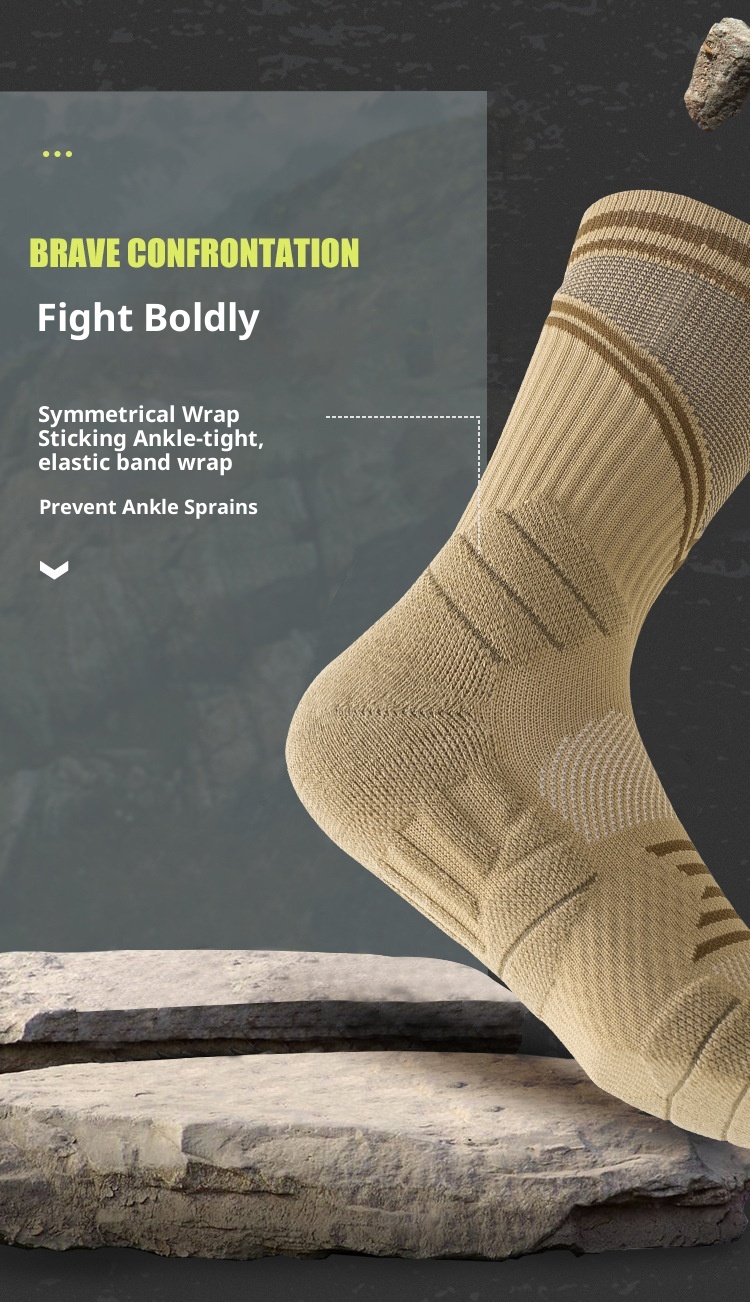 ActiveGo ActiveGo Sport's House Men's Mid-Calf Spring Summer Hiking Professional Breathable Towel Bottom Sports Socks_voghion.com