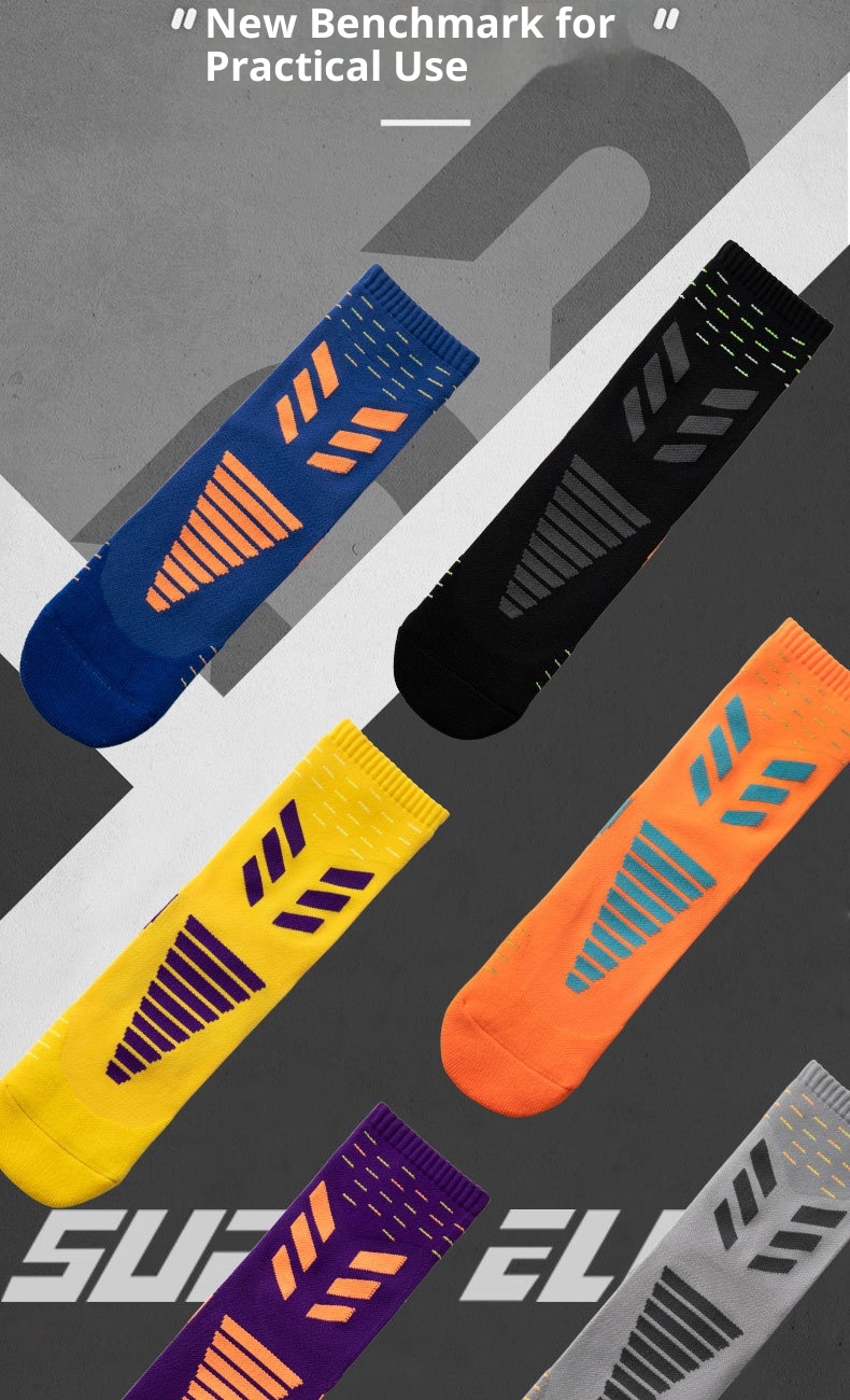 Chaussettes de sport ActiveGo ActiveGo Outdoor Marathon Running Hiking Sports Four Seasons Towel Bottom Thicked Unisex Wear-Resistant Non Slip Trekking Socks_voghion.com