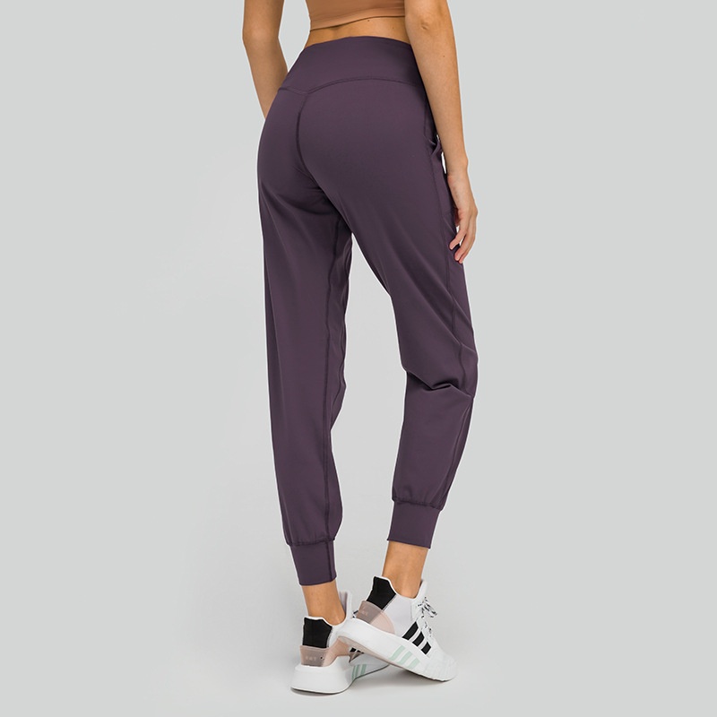 ActiveGo New High-Waisted Tummy Control Jogger Sports Nine-Point Skin-Friendly Loose Outdoor Fitness Yoga Pants D19073_voghion.com