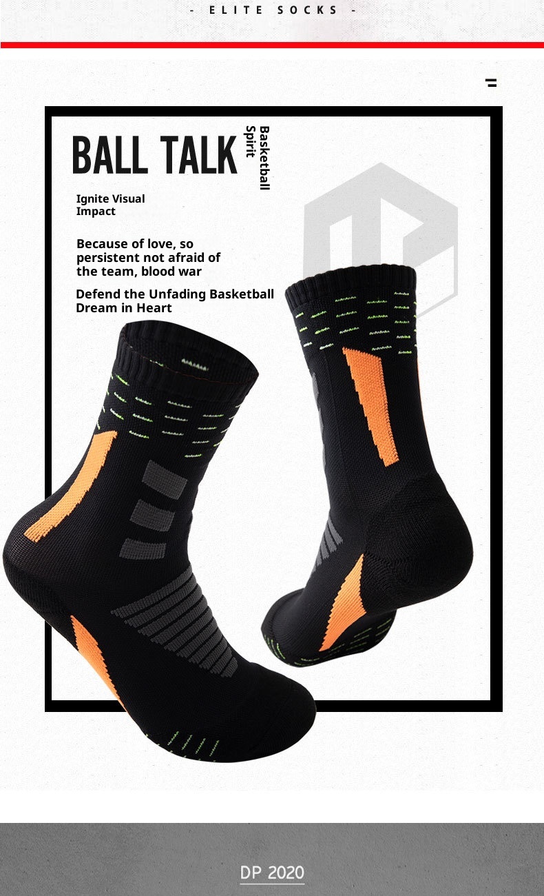 Chaussettes de sport ActiveGo ActiveGo Outdoor Marathon Running Hiking Sports Four Seasons Towel Bottom Thicked Unisex Wear-Resistant Non Slip Trekking Socks_voghion.com