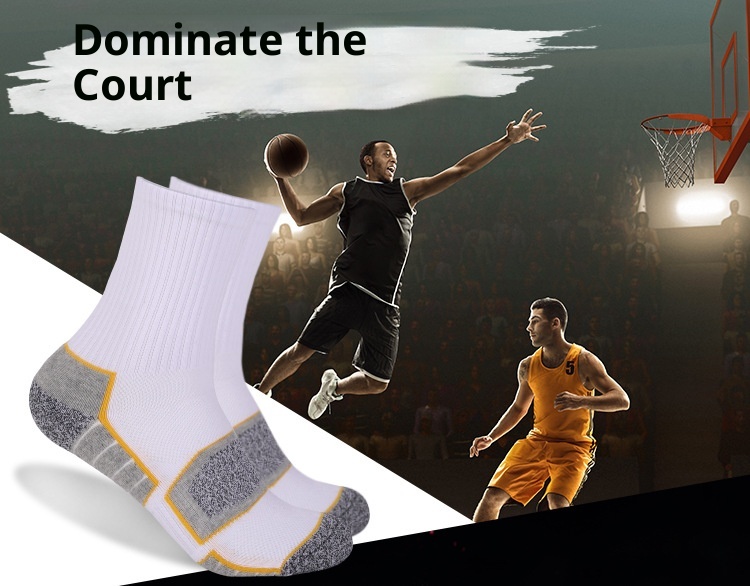 ActiveGo Two Wolves Outdoor Mid-Calf Thickened Towel Sweat-Saugen Odor-Resistent Sports Base Hiking Trekking Herrensocken_voghion.com