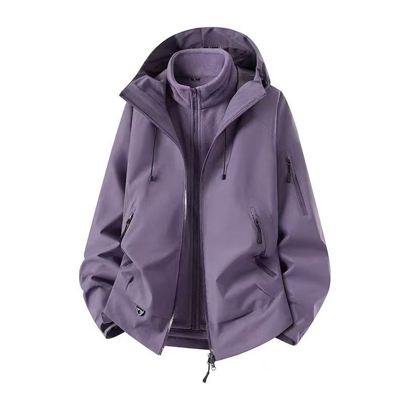 ActiveGo 2025 Herbst/Winter Neue 3-in-1 Kamelfarbene Unisex Outdoor-Modejacke Dopamin_voghion.com