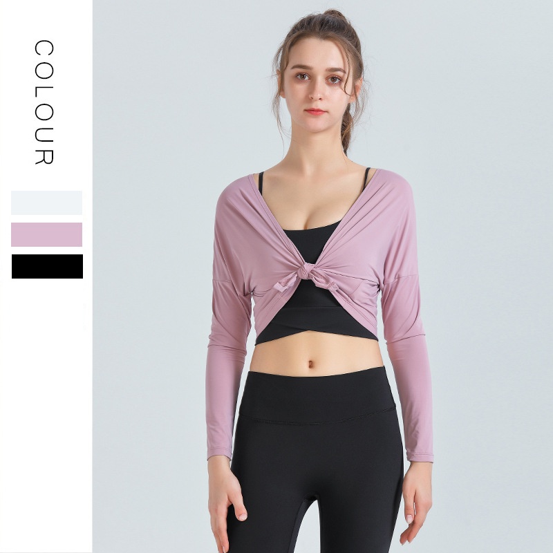 T-shirt de sport ActiveGo automne-hiver à manches longues pour femme, idéal pour le yoga, la course à pied et les activités de plein air. Inspiré des influenceuses fitness._voghion.com