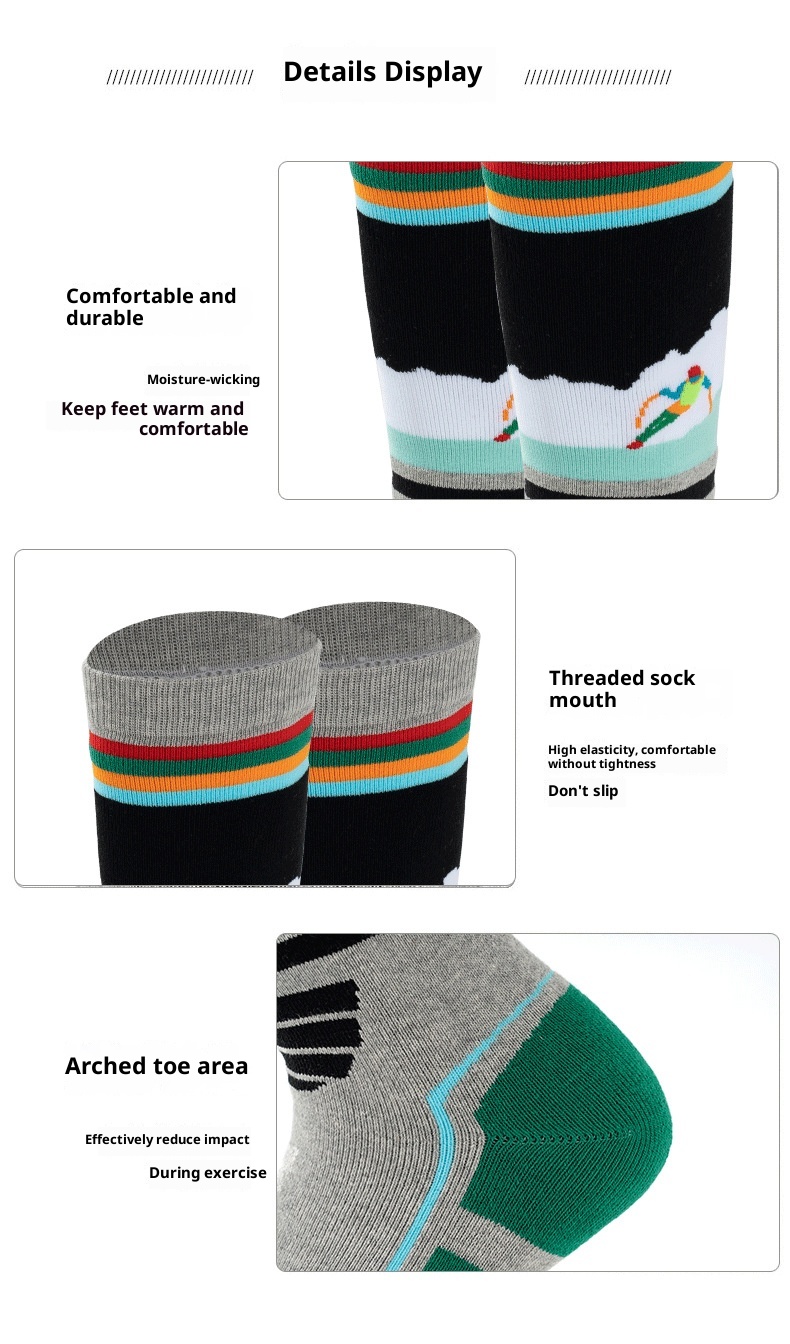 ActiveGo ActiveGo Custom Cross-Border Children's Ski Merino Wool Winter Warm Hiking Outdoor Sports Socks_voghion.com