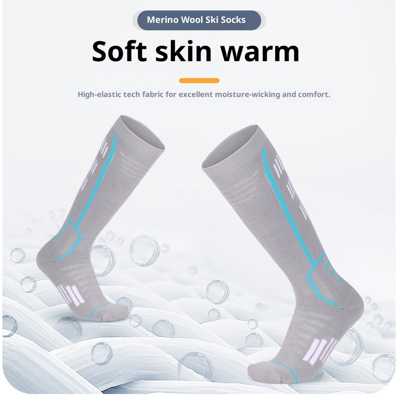 ActiveGo ActiveGo Professionelle Wandersocken für Erwachsene, Kinder, dicke Frottee-Socken, lange Schläuche, warm, für Herren und Damen, ideal für Herbst und Winter, geeignet._voghion.com