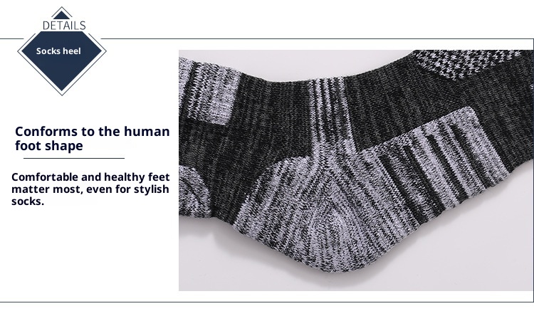 ActiveGo Two Wolves Outdoor Herren-Socken mit verdickter Frotteesohle, ideal zum Wandern im Herbst und Winter, schweißabsorbierend und deodorierend, mittelhoch geschnitten_voghion.com