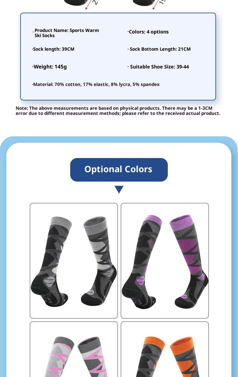 ActiveGo ActiveGo Snow Wholesale Towel Bottom Cold-Proof Ski Autumn Winter Thickened Warm Outdoor Hiking Socks_voghion.com