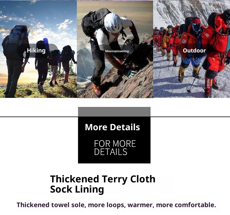ActiveGo ActiveGo Thickened Outdoor Hiking Running Trekking Towel Bottom Sweat-Absorbing Mid-Calf Sports Socks Original Design_voghion.com