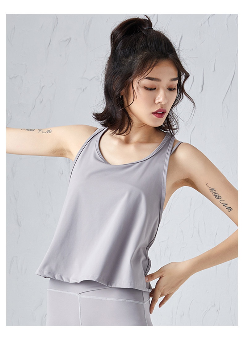 Canotta da fitness sexy ad asciugatura rapida ActiveGo One-Piece Dropshipping senza maniche e schiena scoperta per donna, sport all'aria aperta, sensazione quasi impercettibile_voghion.com