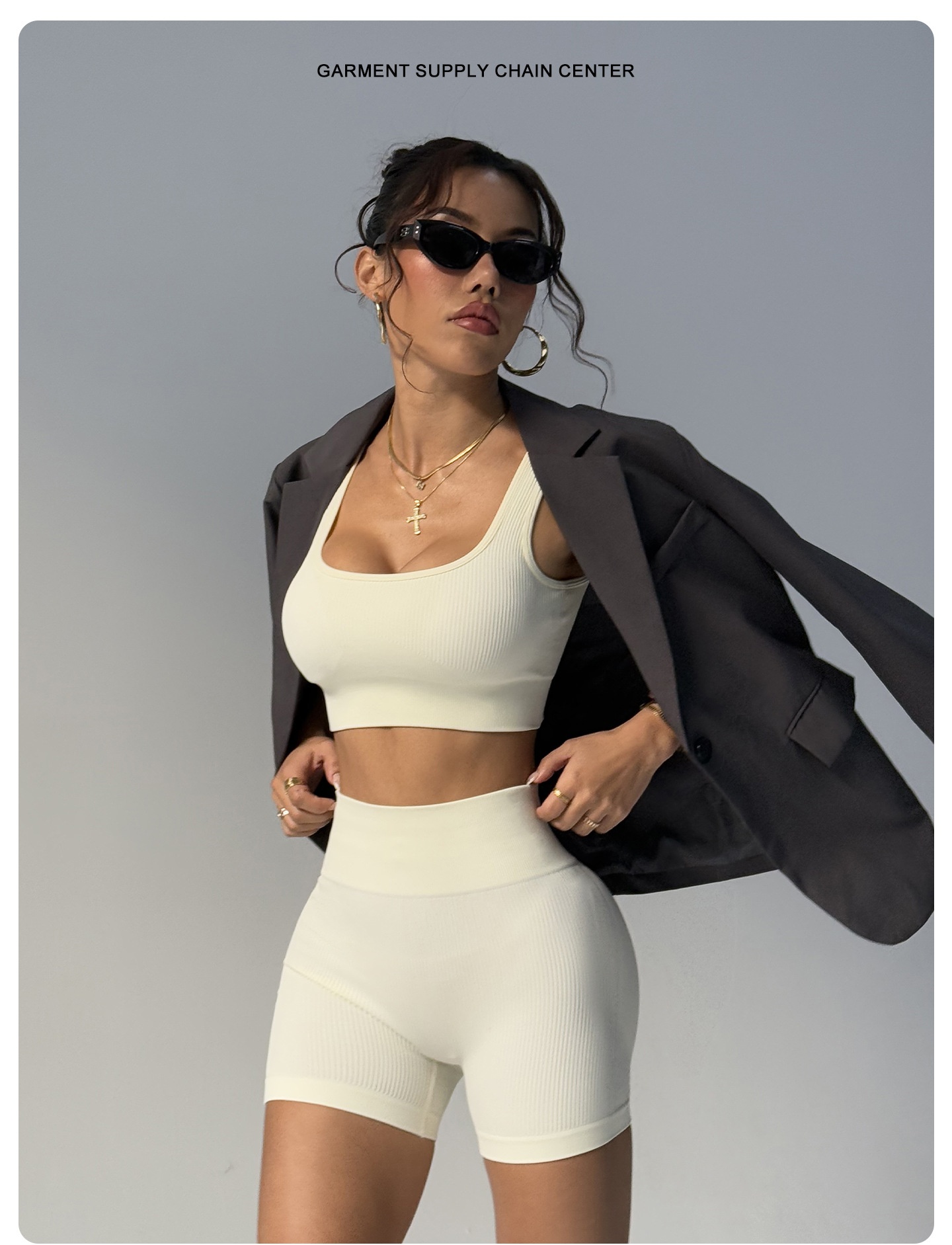 ActiveGo Hujin Outdoor Sports Seamless Yoga Quick-Dry Beautiful Back Fitness Clothing European And American Slimming_voghion.com