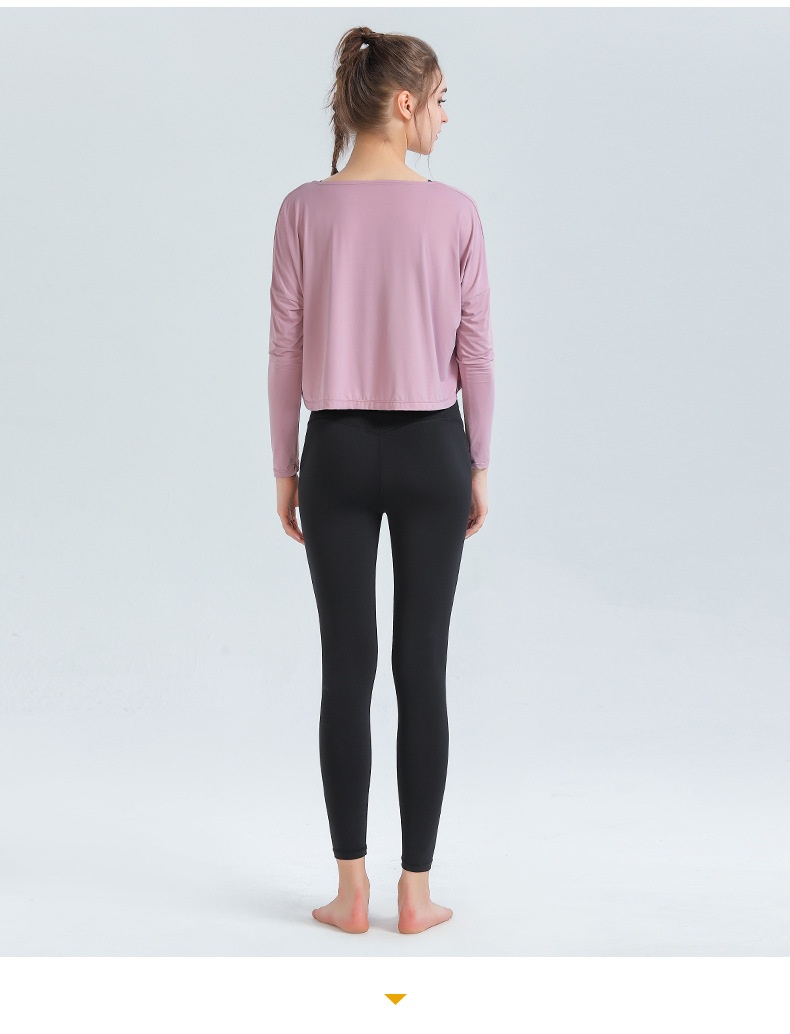 T-shirt de sport ActiveGo automne-hiver à manches longues pour femme, idéal pour le yoga, la course à pied et les activités de plein air. Inspiré des influenceuses fitness._voghion.com