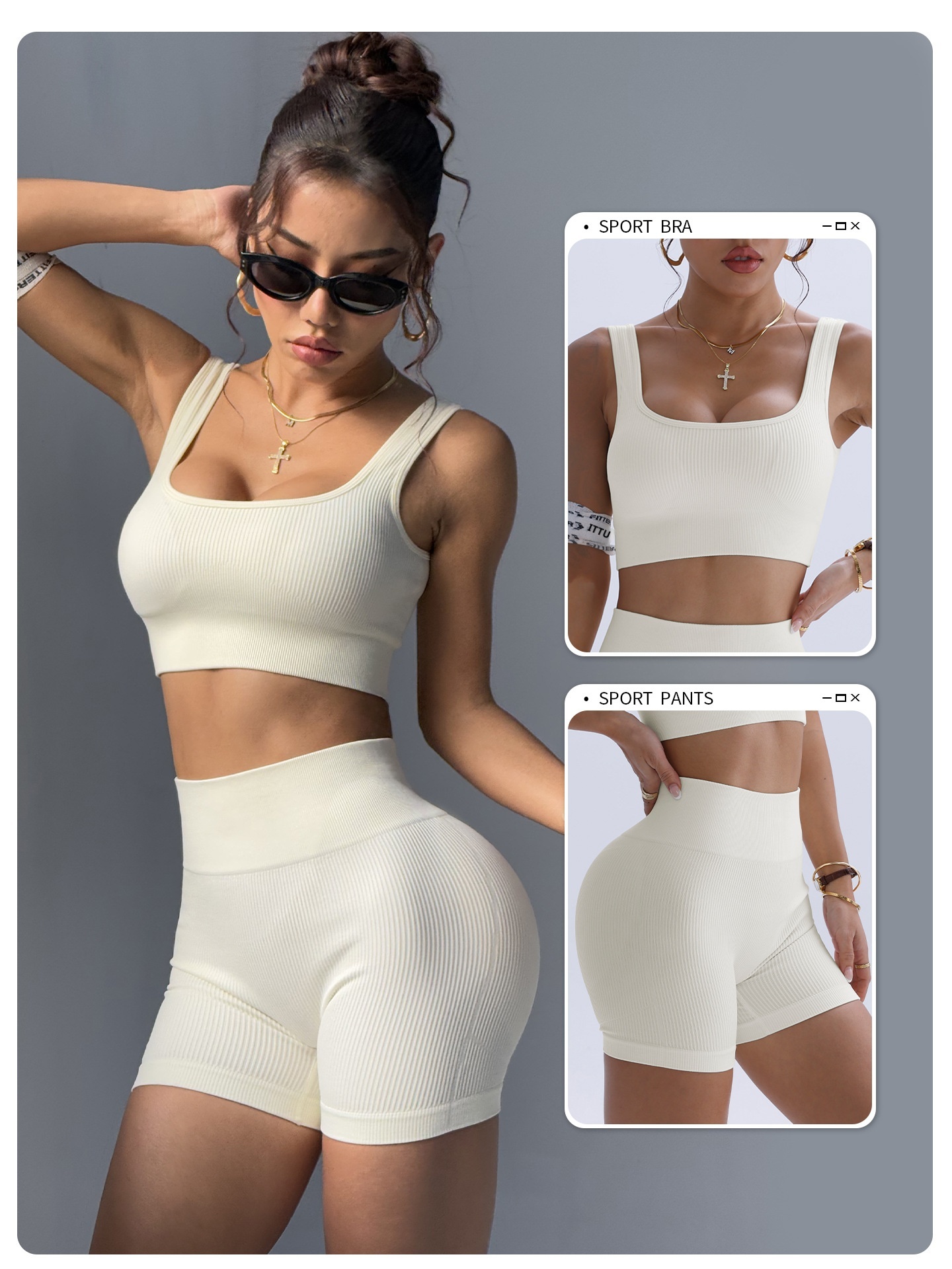 ActiveGo Hujin Outdoor Sports Seamless Yoga Quick-Dry Beautiful Back Fitness Clothing European And American Slimming_voghion.com