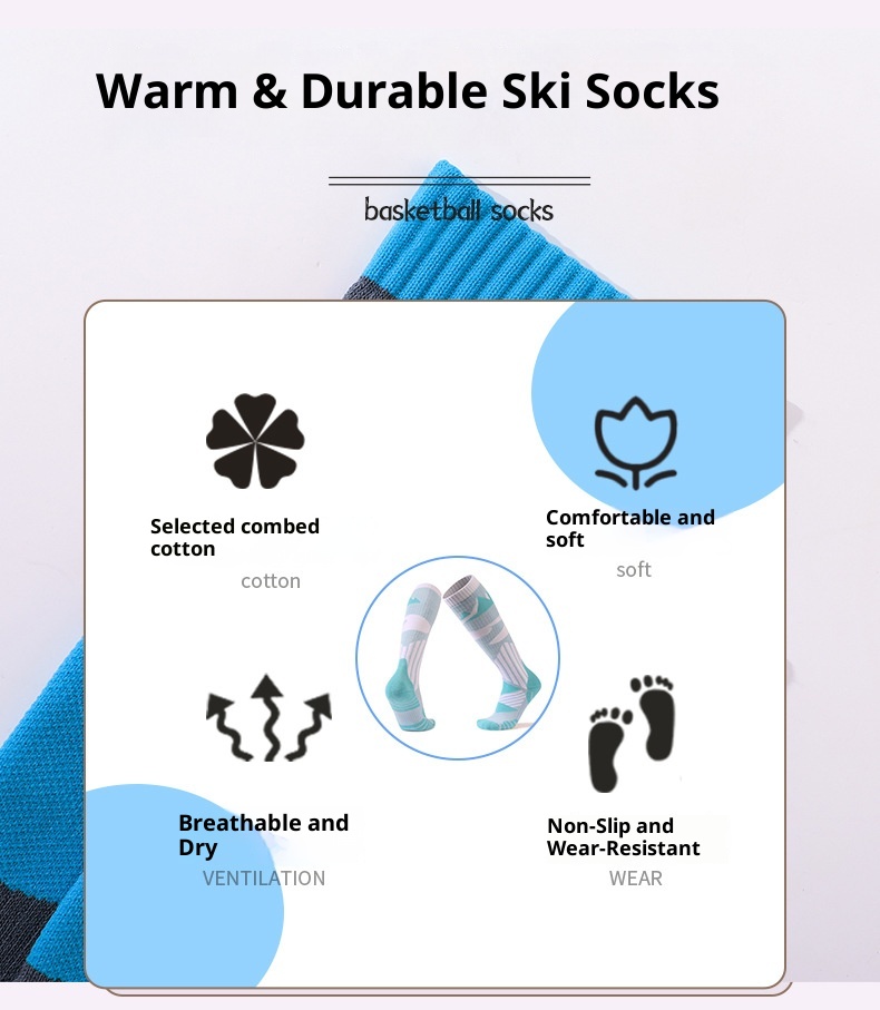 ActiveGo ActiveGo Outdoor Sports Thickened Hiking For Men Women, Towel Bottom Sweat-Absorbing Long Tube Socks, Odor-Resistant And Warm_voghion.com