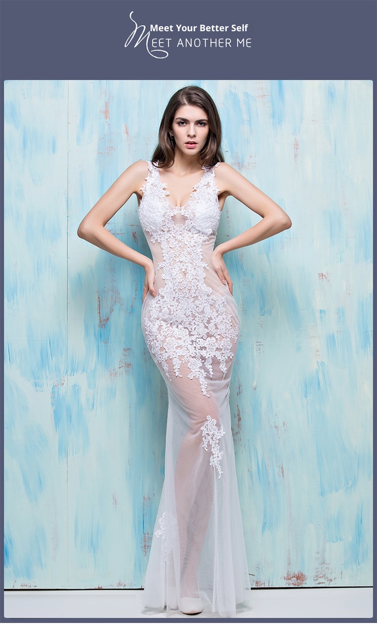 GraceChic GraceChic 2020 New Nightclub Sexy See-through Outfit Lace Mesh Dress Stage Performance Costume Low Price_voghion.com