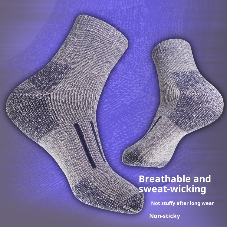 ActiveGo ActiveGo Cross-Border High-Pile Wool For Hiking, Trekking, Skiing, Outdoor Sports, Mid-Calf, Odor-Resistant, Wholesale_voghion.com