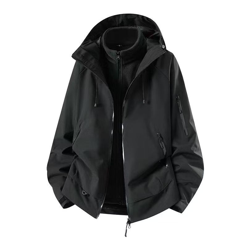 ActiveGo 2025 Herbst/Winter Neue 3-in-1 Kamelfarbene Unisex Outdoor-Modejacke Dopamin_voghion.com