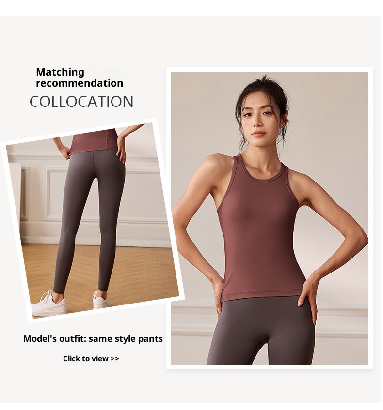ActiveGo Wear Women Summer New Sleeveless One-piece Racerback Vest Sports Outdoor Ebb Yoga Fitness Top_voghion.com