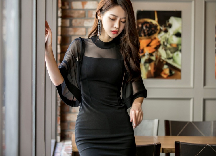 GraceChic GraceChic Cro-Border Primavera Estate Nuovo Stile Coreano Socialite Sexy Nightclub Corto Svasato Manica Meh Bae Little Intero_voghion.com