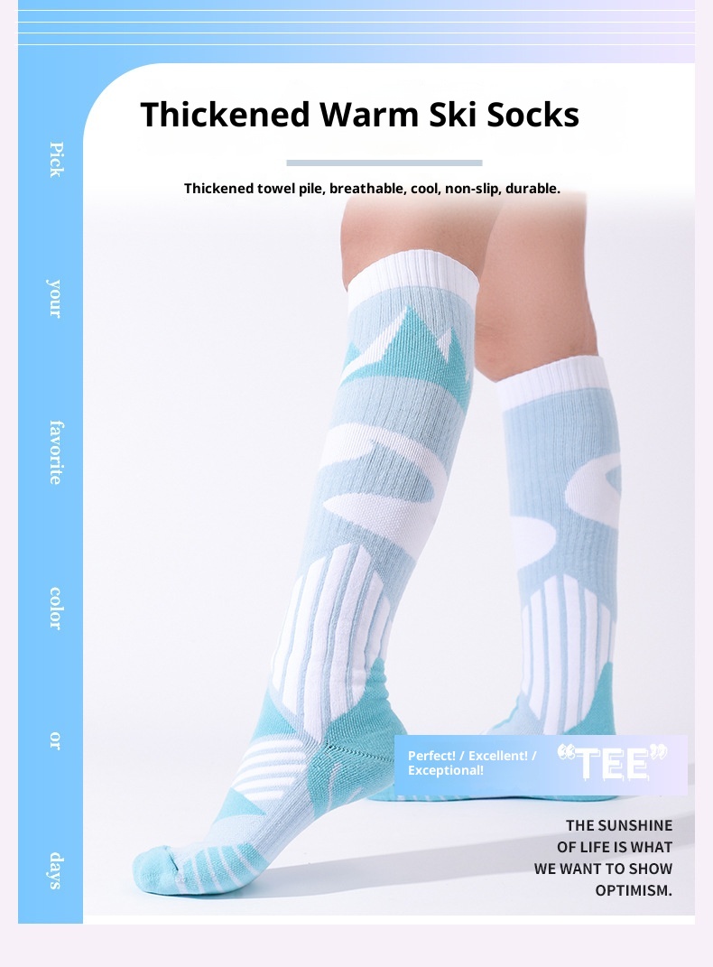 ActiveGo ActiveGo Outdoor Sports Thickened Hiking For Men Women, Towel Bottom Sweat-Absorbing Long Tube Socks, Odor-Resistant And Warm_voghion.com