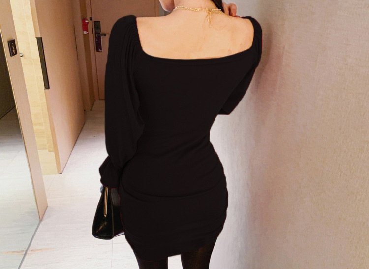 Robe mini moulante à épaules dénudées et froncée GraceChic, style coréen, idéale pour le printemps et les soirées mondaines._voghion.com