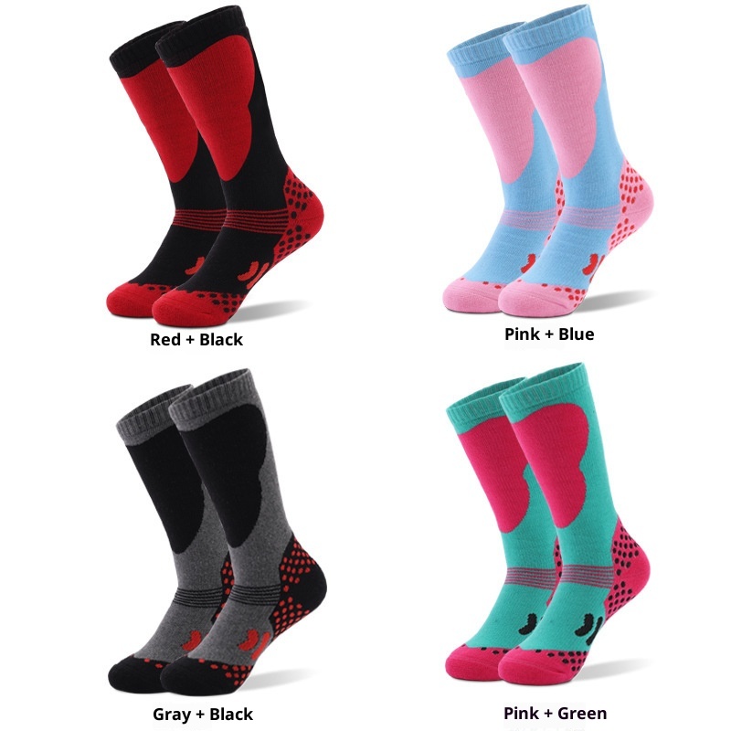 ActiveGo ActiveGo Calzini da sci per bambini, spessi, caldi e assorbenti, per sport all'aria aperta, da trekking, produttore all'ingrosso_voghion.com