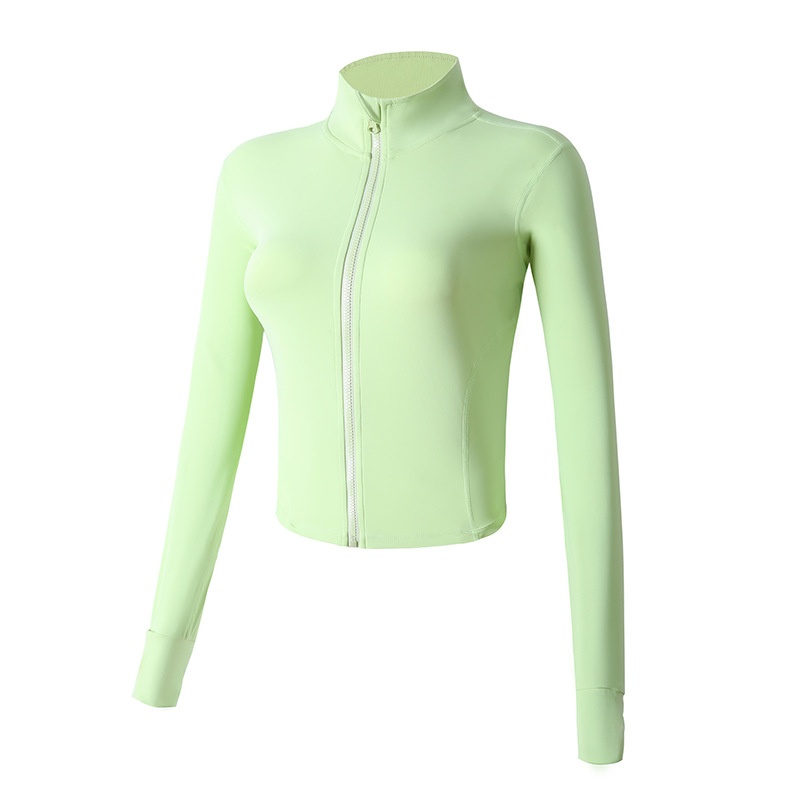 ActiveGo Cross-Border New Fitness Clothing Autunno Inverno Donna Quick-Dry Stand Collar Zipper Shirt Outdoor Sports Jacket Plus_voghion.com