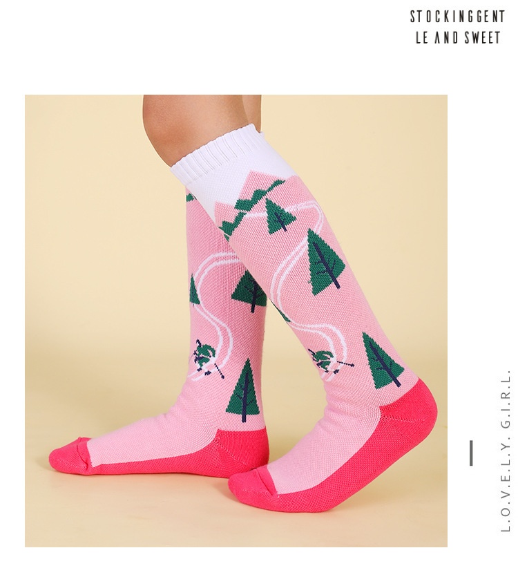 ActiveGo ActiveGo Autumn Winter Children's Ski Thickened Terry Knee Pads Shock Absorption Hiking Trekking Breathable Sports Thermal Socks_voghion.com