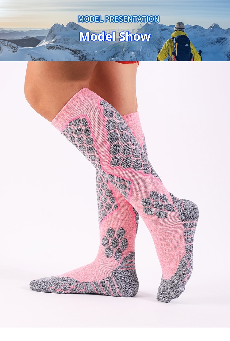 ActiveGo ActiveGo Professional Women's Combed Cotton Outdoor Sports Hiking Towel Bottom Thickened Ski Socks Winter Warmth_voghion.com