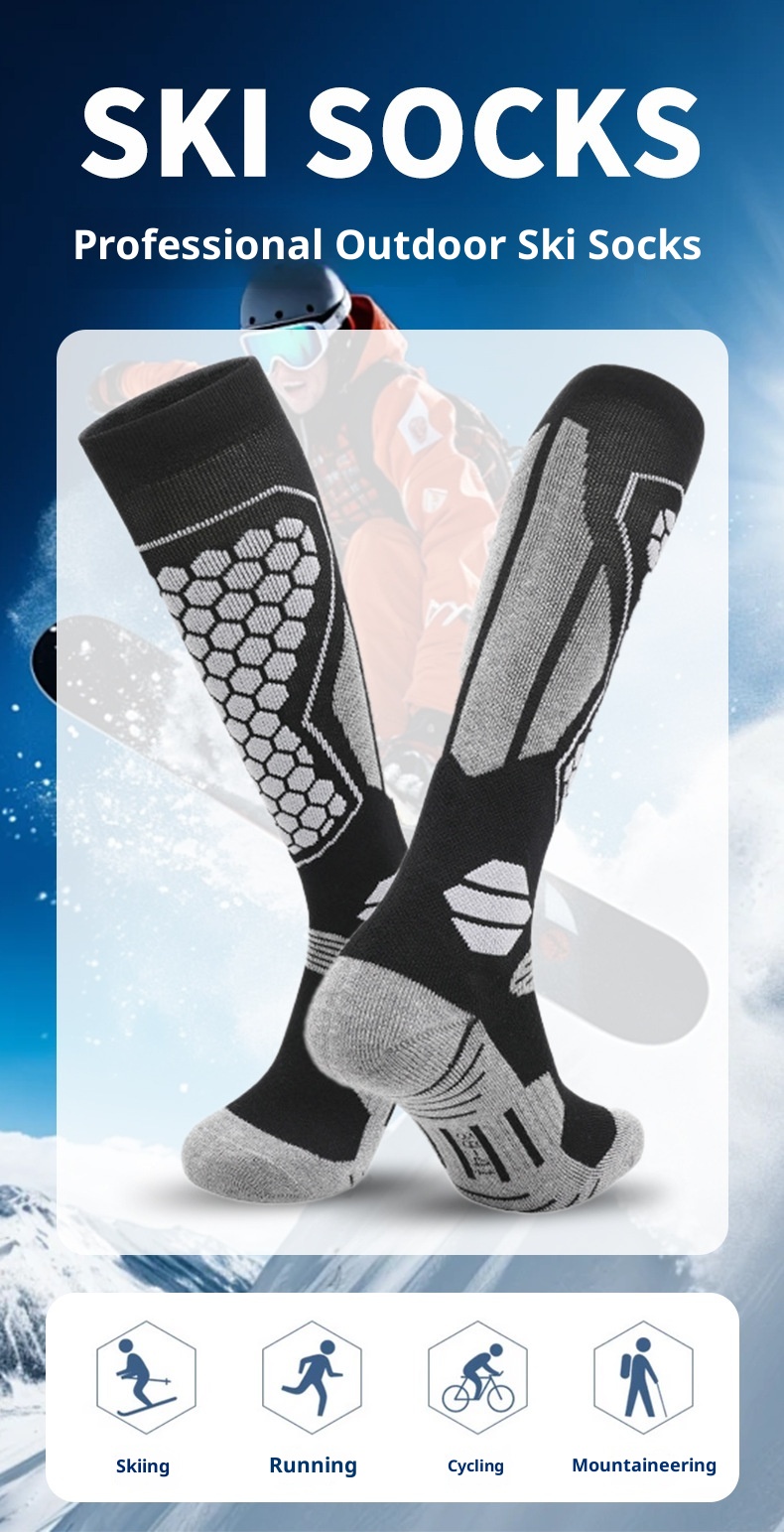 ActiveGo ActiveGo Ski Towel Bottom Warm Anti-Slip Thickened High Professional Outdoor Sports Long Tube Mountaineering Socks Wholesale_voghion.com