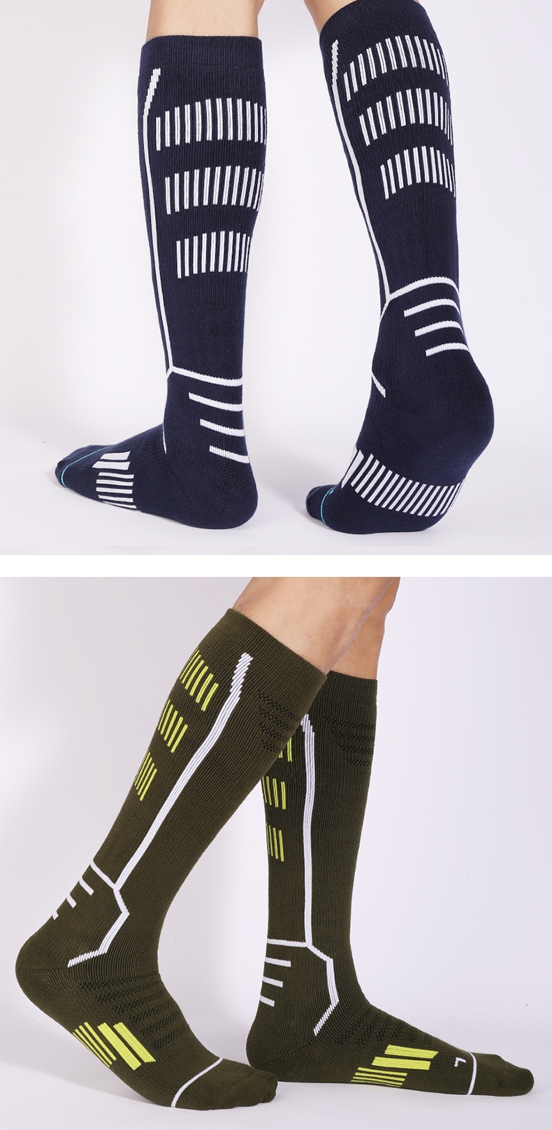 ActiveGo ActiveGo Professionelle Wandersocken für Erwachsene, Kinder, dicke Frottee-Socken, lange Schläuche, warm, für Herren und Damen, ideal für Herbst und Winter, geeignet._voghion.com