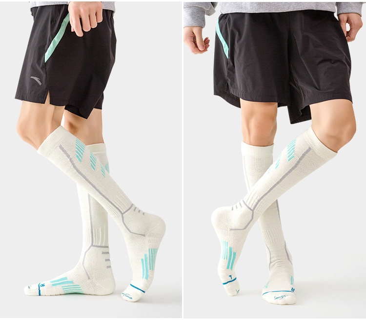 ActiveGo ActiveGo Men's High Tube Thickened Warm Ski Sports Compression Socks Towel Bottom Mountaineering Outdoor_voghion.com