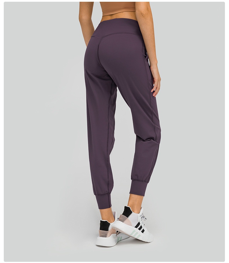 ActiveGo New High-Waisted Tummy Control Jogger Sports Nine-Point Skin-Friendly Loose Outdoor Fitness Yoga Pants D19073_voghion.com