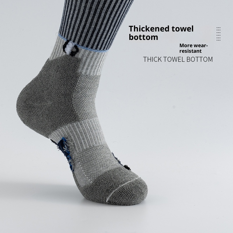 ActiveGo Outdoor-Sportsocken für Herren, mittelhoch, mit verdickter Frotteesohle, ideal zum Wandern, Laufen und Basketball (Großhandel)_voghion.com