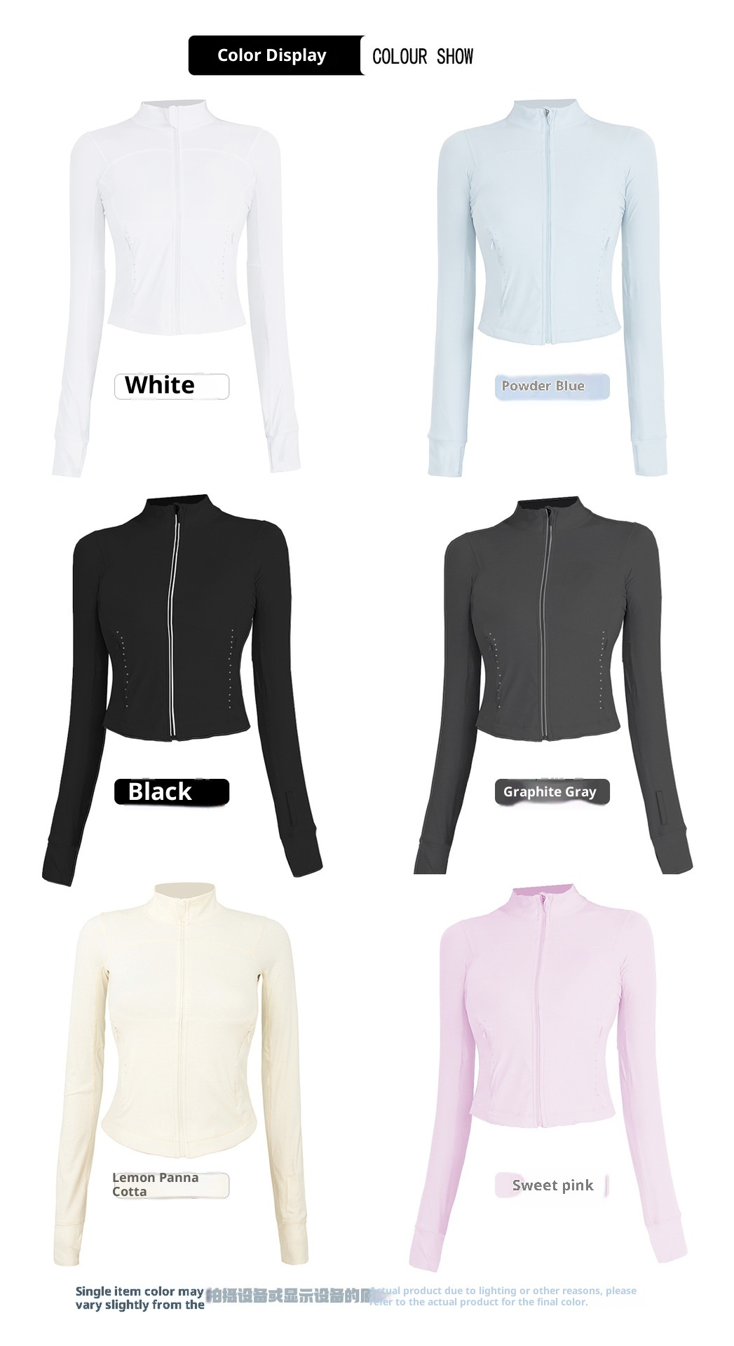 ActiveGo Sports Yoa Wear Donna Leggero e traspirante Cappotto Protezione UV Crema solare Tiht-fittin Outdoor Running Fitness_voghion.com