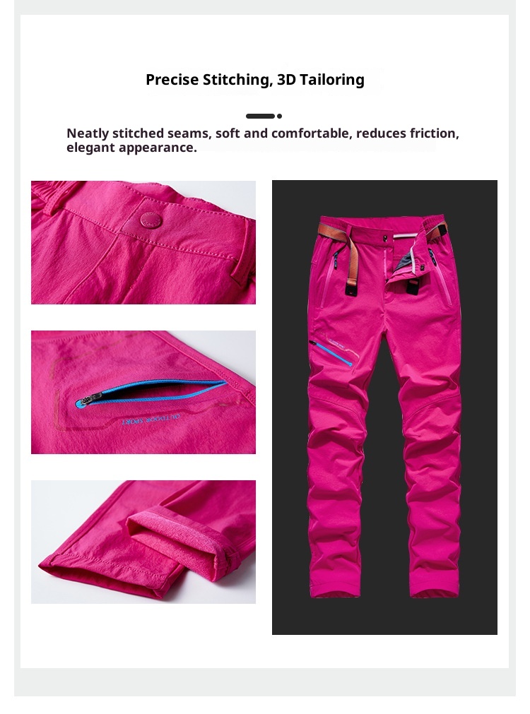 Pantalon de sport outdoor 001 à séchage rapide, respirant, coupe ajustée, effet amincissant, idéal pour la randonnée, l'alpinisme et les activités tactiques._voghion.com