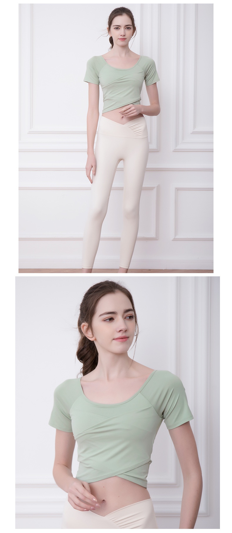 Camiseta de yoga ActiveGo de secado rápido con almohadilla pectoral para mujer, corte ajustado, ideal para deportes al aire libre y fitness, manga corta, perfecta para el verano._voghion.com