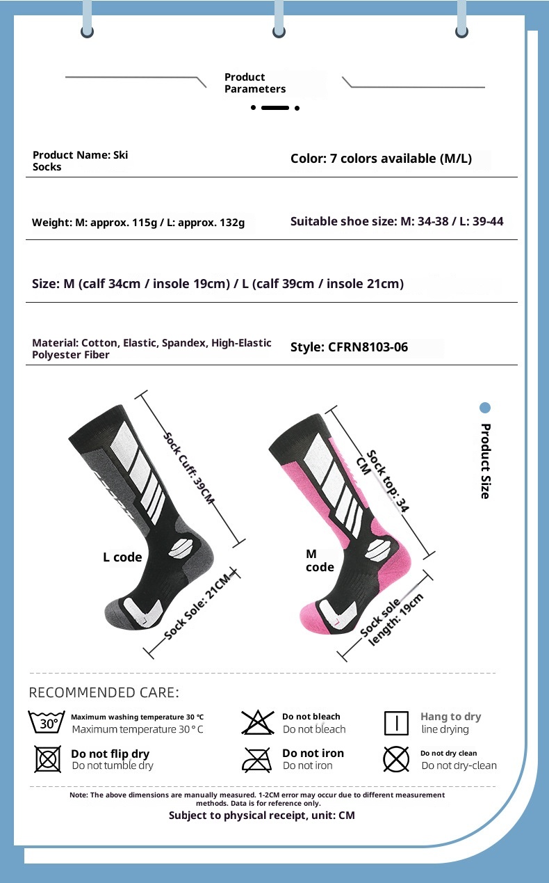 ActiveGo ActiveGo Winter Merino Ski per uomo e donna, Calzini sportivi da trekking caldi e spessi con fondo in asciugamano, Calzini da neve lunghi_voghion.com