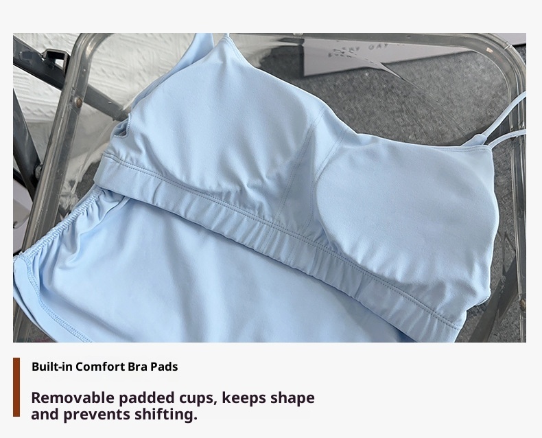 ActiveGo Nude Feel Trendy Ruched Backless Strap Yoga Bra For Women Pilates Running Outdoor Sports Fitness Vest_voghion.com