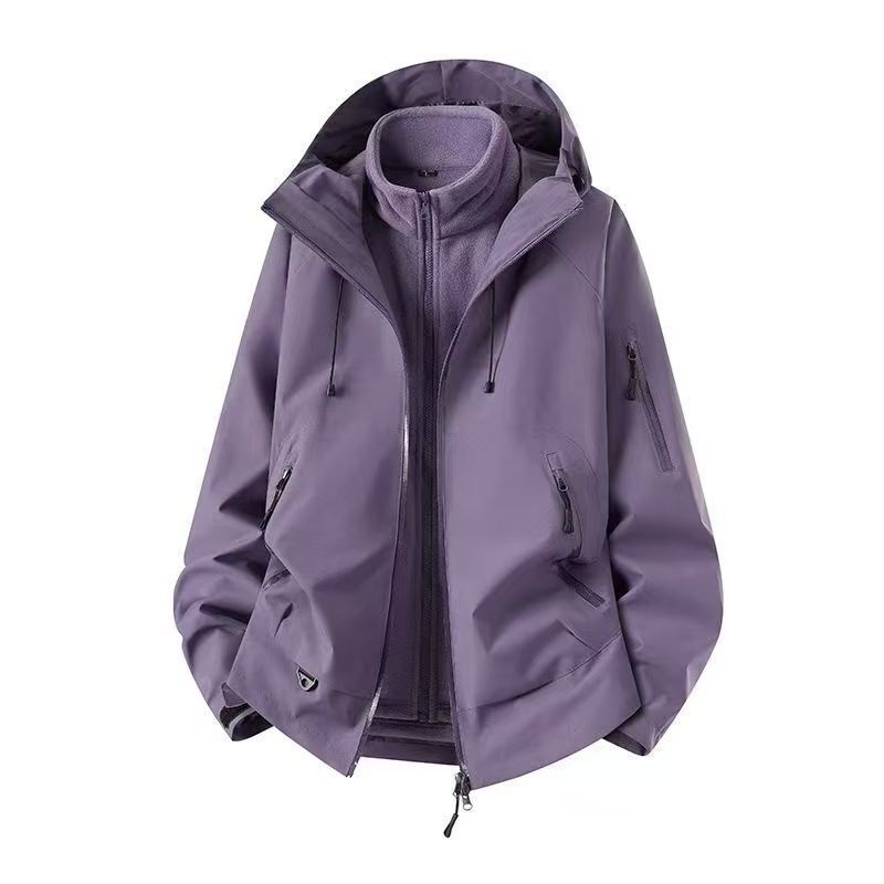 ActiveGo 2025 Herbst/Winter Neue 3-in-1 Kamelfarbene Unisex Outdoor-Modejacke Dopamin_voghion.com