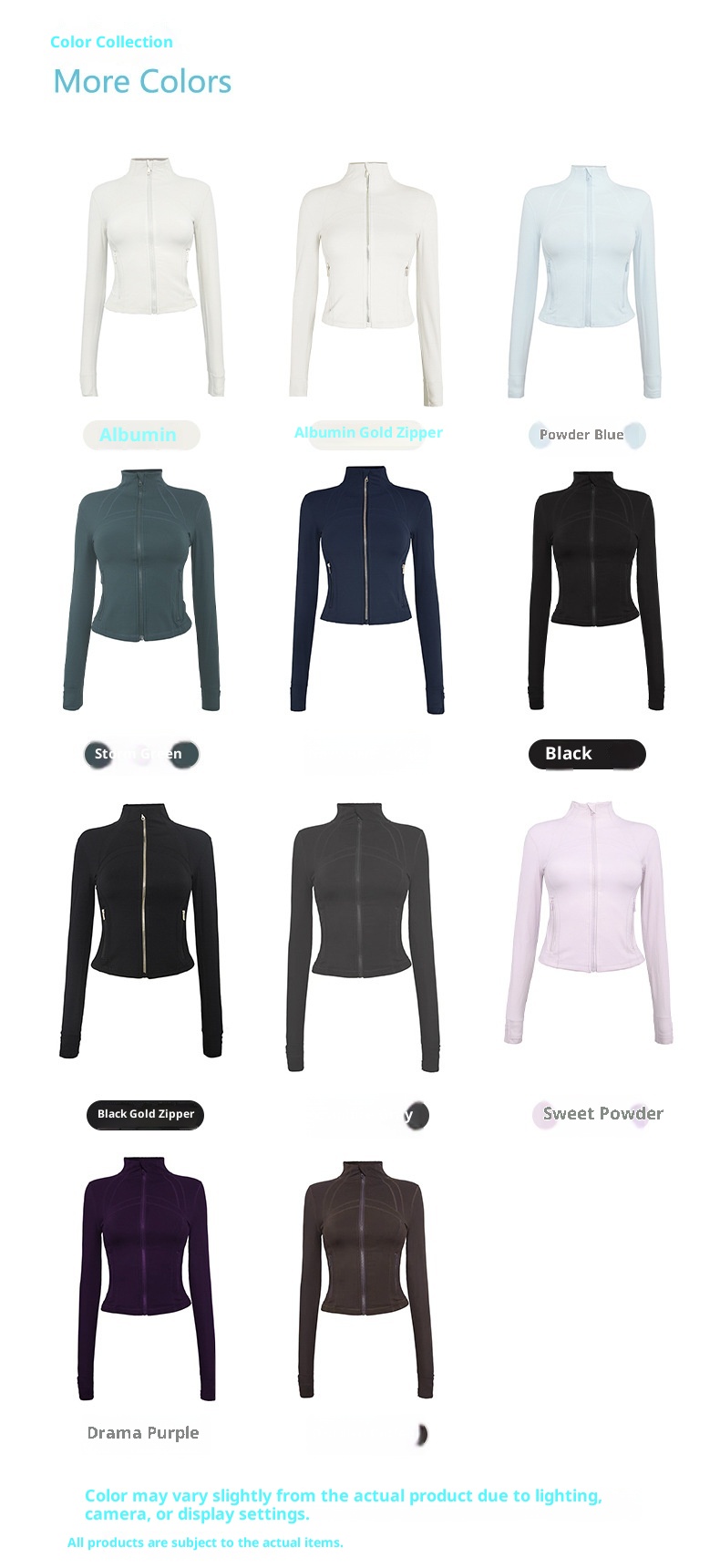 ActiveGo Short Yoga Top For Women, Stand Collar Jacket, Slim Fit Running Outdoor Sports Fitness Coat, No Mesh Version_voghion.com