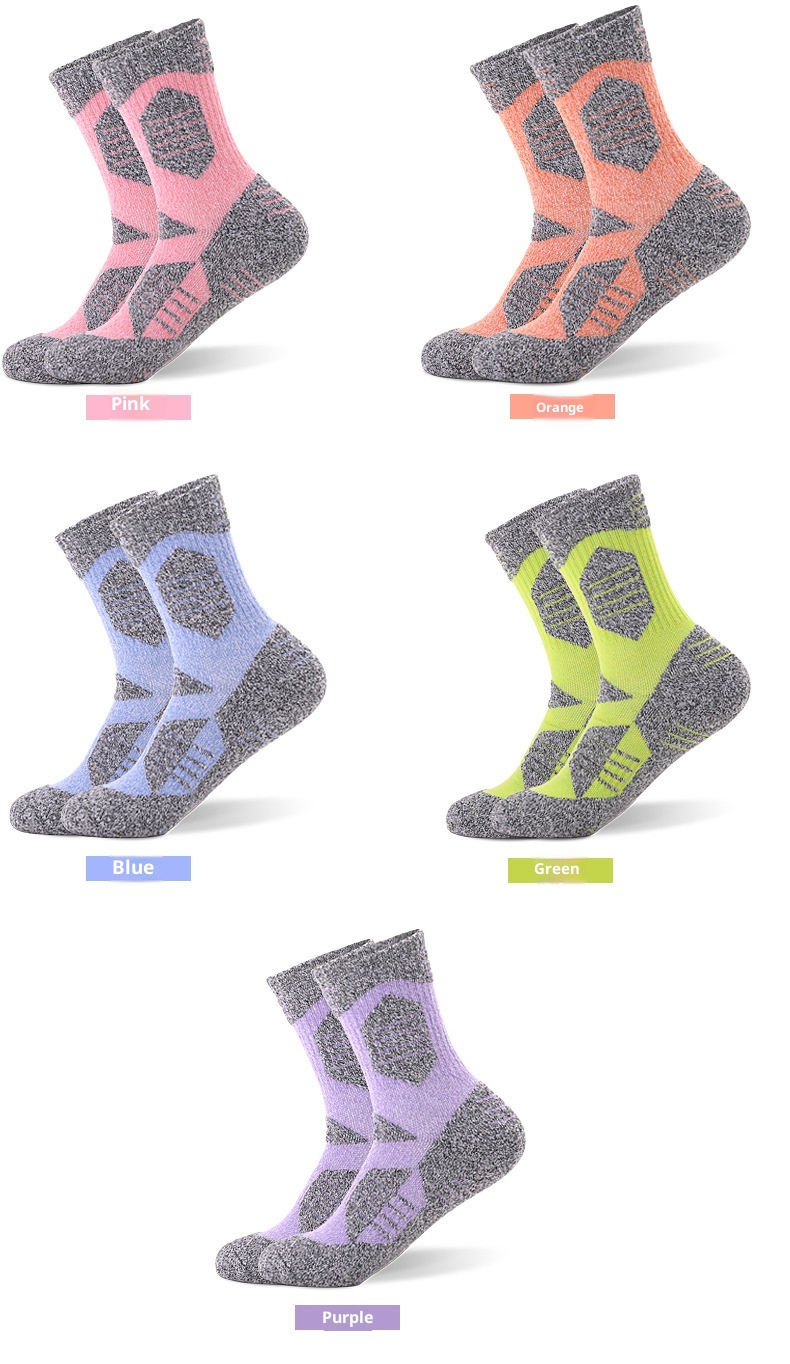 ActiveGo ActiveGo Thickened Outdoor Hiking Running Trekking Towel Bottom Sweat-Absorbing Mid-Calf Sports Socks Original Design_voghion.com