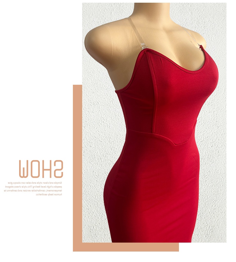 GraceChic GraceChic Cross-Border New European And American Style Sexy Slim Deep V-Neck Bodycon Long Formal Fishbone Strapless Mermaid Dress_voghion.com