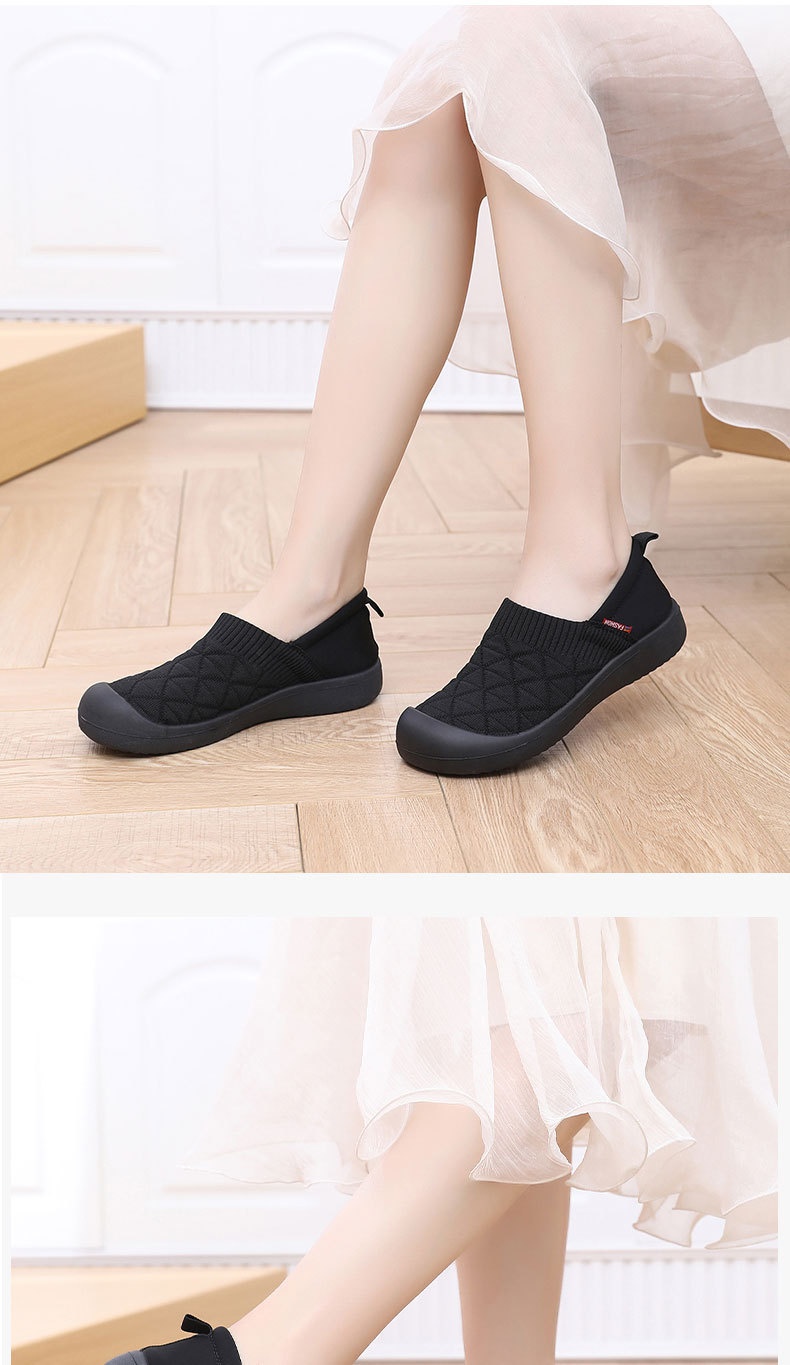 ShoeGlobe Frühjahr/Herbst Neue Damen-Slipper mit Stoffsohle, weicher Oberfläche, modisch, leicht, bequem, rutschfest, für Arbeit und Freizeit_voghion.com