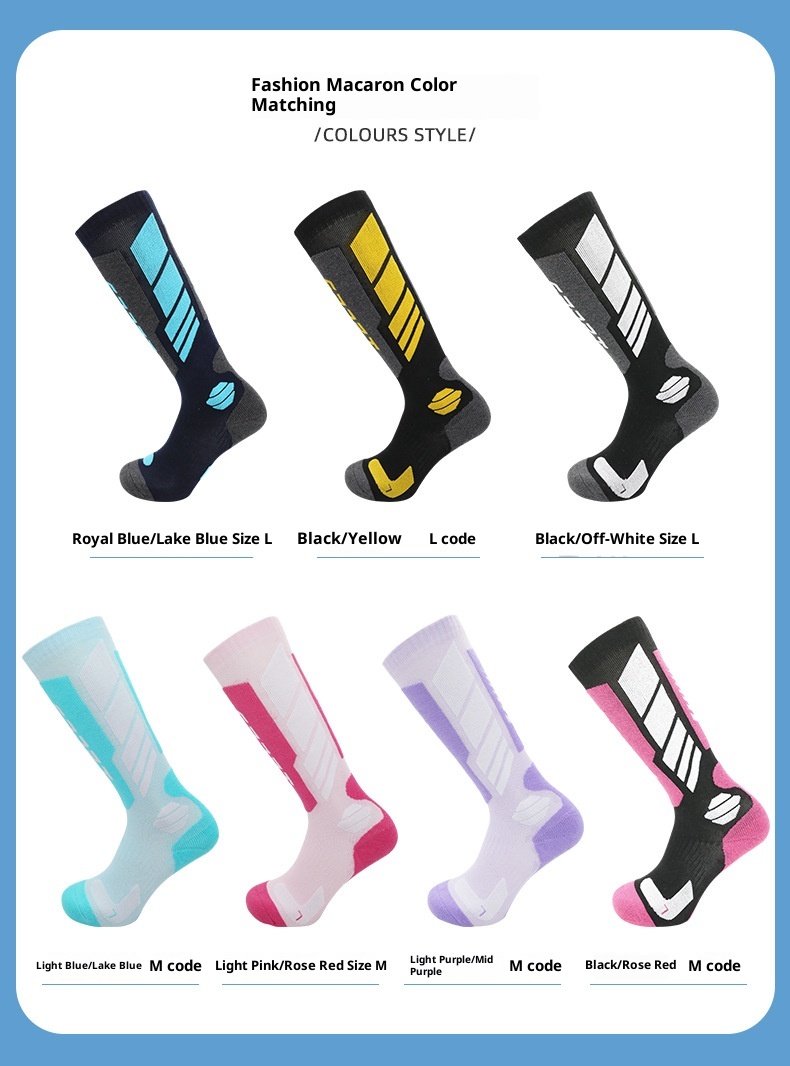 ActiveGo ActiveGo Winter Merino Ski per uomo e donna, Calzini sportivi da trekking caldi e spessi con fondo in asciugamano, Calzini da neve lunghi_voghion.com