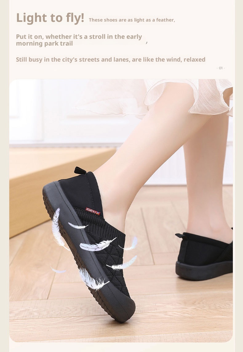 ShoeGlobe Frühjahr/Herbst Neue Damen-Slipper mit Stoffsohle, weicher Oberfläche, modisch, leicht, bequem, rutschfest, für Arbeit und Freizeit_voghion.com