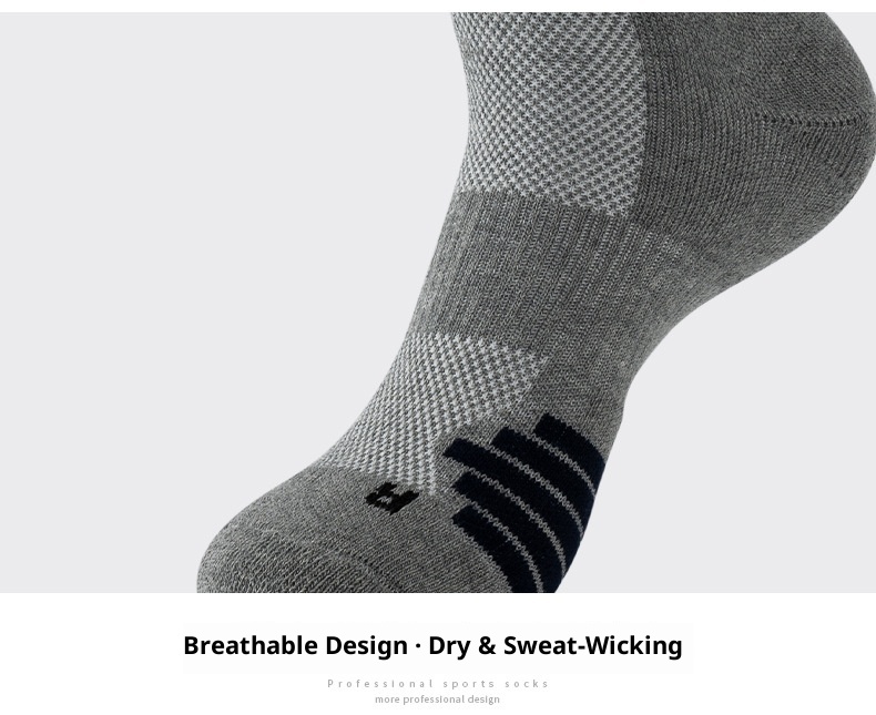 ActiveGo Outdoor-Sportsocken für Herren, mittelhoch, mit verdickter Frotteesohle, ideal zum Wandern, Laufen und Basketball (Großhandel)_voghion.com