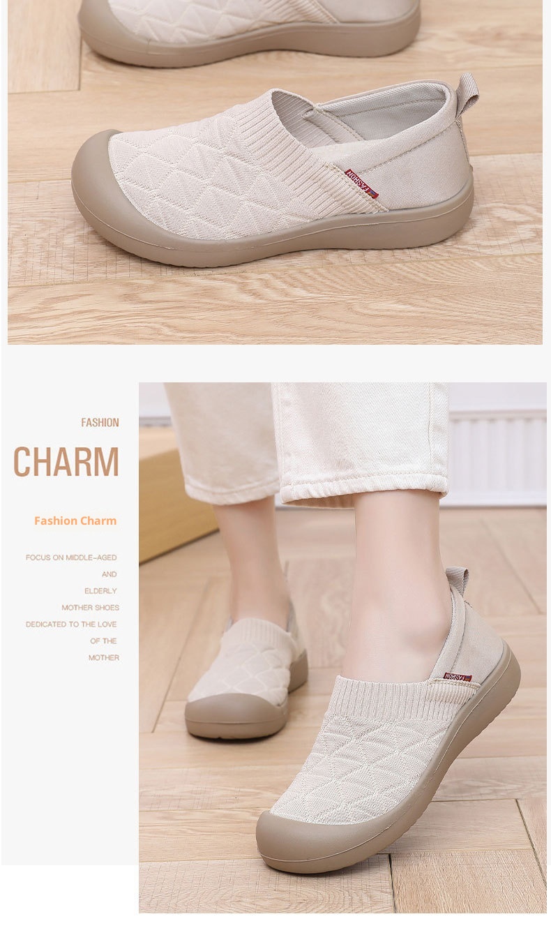 ShoeGlobe Frühjahr/Herbst Neue Damen-Slipper mit Stoffsohle, weicher Oberfläche, modisch, leicht, bequem, rutschfest, für Arbeit und Freizeit_voghion.com