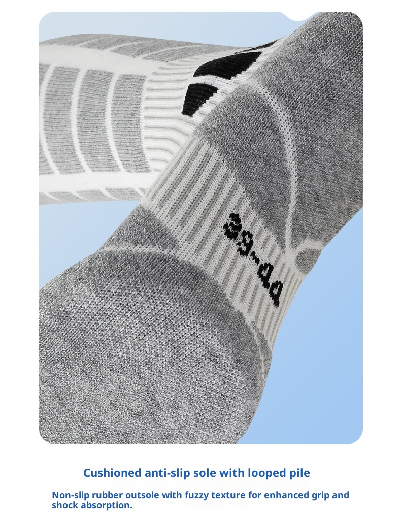 Calzini da trekking ActiveGo Professional Long Tube da sci e sport all'aria aperta, in lana merino, con fondo in spugna ispessito e assorbimento del sudore_voghion.com